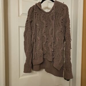 Elegant Taupe Women's Knit Sweater